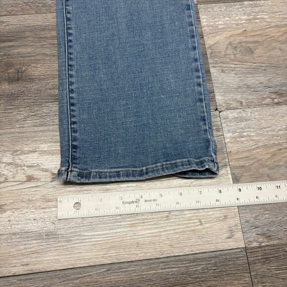 Levis 505 Faded Blue Womens 16S 33x29 Straight Stretch Denim Jeans Red Tab EUC - Picture 13 of 14